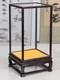 Ebony Wood Display Cover Case Transparent Glass Art Jewellery Dust Base