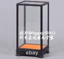 Ebony Wood Protect Cover Display Case Doll Artwork Jewelry Statue Home Decor