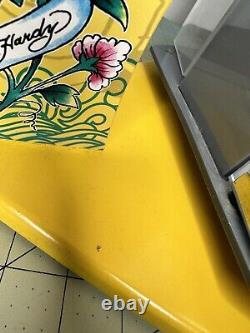Ed Hardy Yellow Sunglass Wood & plastic advertising store display case holder