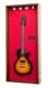 Electric Guitar Display Case Walnut Wood Led Cabinet Gibson Fender Rack 50 High