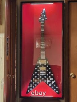 Electric Guitar Display Case Walnut Wood LED Cabinet Gibson Fender Rack 50 High