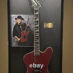 Electric Guitar Display Case Walnut Wood LED Cabinet Gibson Fender Rack 50 High