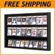 Elegant Wall-mounted Display Case For Graded Sports Cards Black Wood Finish