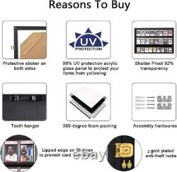 Elegant Wall-Mounted Display Case for Graded Sports Cards Black Wood Finish