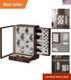 Elegant Wooden Watch Display Case With 18 Compartments And Two Drawers For Men