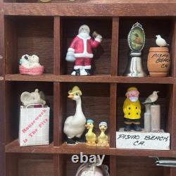 Enesco My Collection Wood Wall Display Case Glass Door Hanging Pre Owned Read