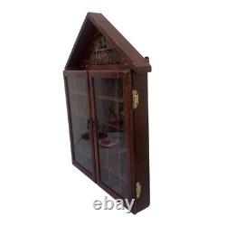 Enesco My Collection Wood Wall Display Case Glass Door Hanging Pre Owned Read