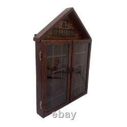 Enesco My Collection Wood Wall Display Case Glass Door Hanging Pre Owned Read