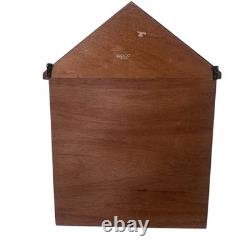 Enesco My Collection Wood Wall Display Case Glass Door Hanging Pre Owned Read