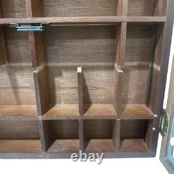 Enesco My Collection Wood Wall Display Case Glass Door Hanging Pre Owned Read