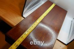 Ex-Large Quality Wood Display Velvet Mint Key Revolver Pistol Box Case not ret