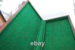 Ex-Large Quality Wood Display Velvet Mint Key Revolver Pistol Box Case not ret