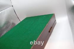 Ex-Large Quality Wood Display Velvet Mint Key Revolver Pistol Box Case not ret