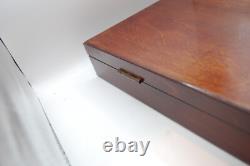 Ex-Large Quality Wood Display Velvet Mint Key Revolver Pistol Box Case not ret