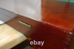 Ex-Large Quality Wood Display Velvet Mint Key Revolver Pistol Box Case not ret