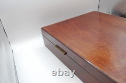 Ex-Large Quality Wood Display Velvet Mint Key Revolver Pistol Box Case not ret