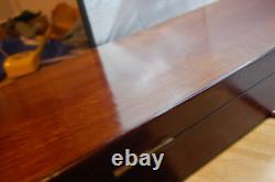 Ex-Large Quality Wood Display Velvet Mint Key Revolver Pistol Box Case not ret