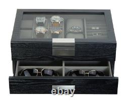 Executive Hand made Cufflink Case & Ring Storage Organizer Jewelry Box Gift