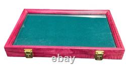 Exotic Purple Heart Wood Display Case 18 X 12 X 2 for Knives Arrowheads Relics