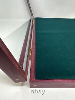 Exotic Purple Heart Wood Display Case 18 X 12 X 2 for Knives Arrowheads Relics