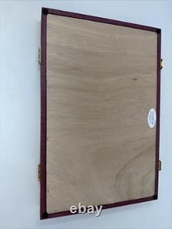 Exotic Purple Heart Wood Display Case 18 X 12 X 2 for Knives Arrowheads Relics