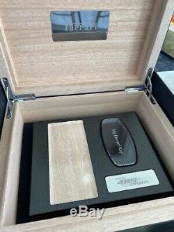 FERRARI Carbon Fiber/Wood Cigar Humidor, 1/43 Scale Model Display Case RARE