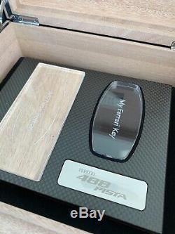 FERRARI Carbon Fiber/Wood Cigar Humidor, 1/43 Scale Model Display Case RARE