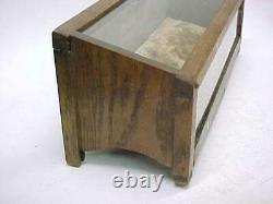 FLEXO Arm Bands Display Case Glass & Wood 1920's Craftsman / Mission Style