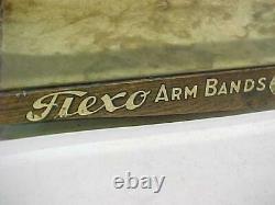 FLEXO Arm Bands Display Case Glass & Wood 1920's Craftsman / Mission Style