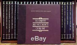 FRANKLIN MINT GREATEST JAZZ RECORDINGS OF ALL TIME 102 LPs w WOOD DISPLAY CASE