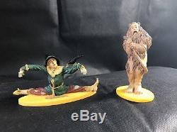 FRANKLIN MINT SET 12 WIZARD of OZ FIGURINES & WOOD DISPLAY CASE In Boxes