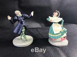 FRANKLIN MINT SET 12 WIZARD of OZ FIGURINES & WOOD DISPLAY CASE In Boxes