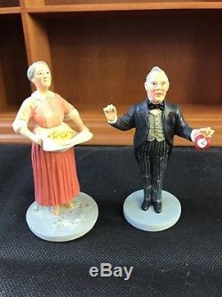 FRANKLIN MINT SET 12 WIZARD of OZ FIGURINES & WOOD DISPLAY CASE In Boxes