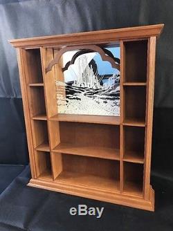FRANKLIN MINT SET 12 WIZARD of OZ FIGURINES & WOOD DISPLAY CASE In Boxes