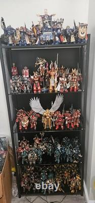 Figure Display Case 4 Tier RGB LED Light Action Minifigures Shelf Glass Cabinet