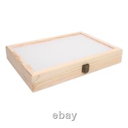 Film Cassette Display Case 30 Slots Minimalist Dust Proof Solid Wood Storag