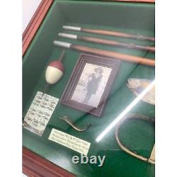 Fishing Tackle Display Case Shadow Box Fishing rods, flies, etc