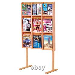 FixtureDisplays Divulge 9 Magazine/18 Brochure Floor Display withBrochure Inserts