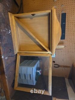 Flag Case Holds 2 Flags Solid Wood Display Case with Glass Window