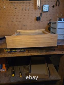 Flag Case Holds 2 Flags Solid Wood Display Case with Glass Window