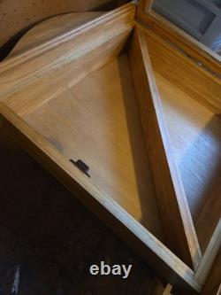 Flag Case Holds 2 Flags Solid Wood Display Case with Glass Window