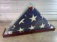 Flag Display Case For American Veteran Burial Flag Clear Glass Top With Wood Base