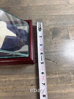 Flag Display Case for American Veteran Burial Flag Clear Glass Top With Wood Base