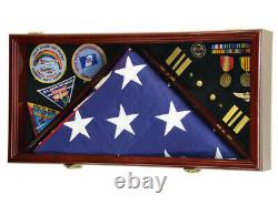 Flag Pins Medals Insignia Patches 3x5 4x6 5x9 Flags Display Case Shadowbox Box