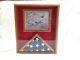 Flag And Certificate Display Case, Cherry Wood, Flag Display, 3x5 Flag Display