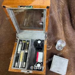 Flip Fountain Pen Rosewood Storage Box Pen Display Organizer Collector Case