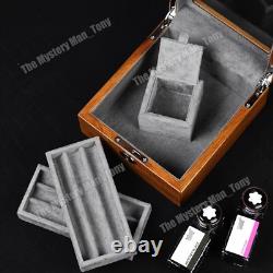 Flip Fountain Pen Rosewood Storage Box Pen Display Organizer Collector Case