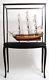 Floor Display Case For Tall Ship Model Made From Hard Wood Mahogany Color New