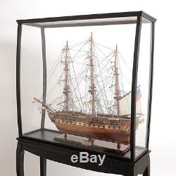 Floor Display Case For Tall Ship Model Made From Hard Wood Mahogany Color NEW