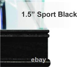 Football Display Case Black Wood Glass NFL NCAA Autograph Ball Holder USA Frame